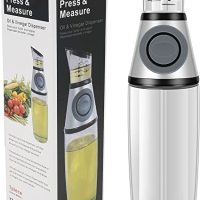 Dispenser di olio di misurazione maalr 500 ml/17oz di olio d'oliva Bottiglia ricaricabile Aceto Aceto Aceto con pompa per scala di misurazione Bottiglia di olio di vetro trasparente per la co - immagine 3