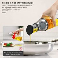 Dispenser di olio di misurazione maalr 500 ml/17oz di olio d'oliva Bottiglia ricaricabile Aceto Aceto Aceto con pompa per scala di misurazione Bottiglia di olio di vetro trasparente per la co - immagine 4